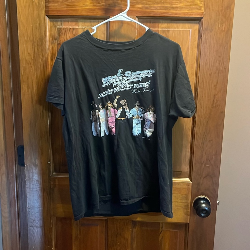 Vintage 70s Bob Seger and The Silver Bullet Band 78 World Tour T shirt Size L